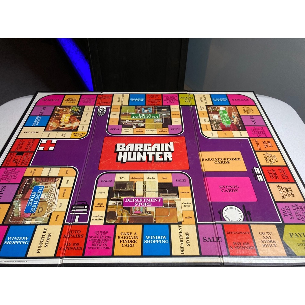 Vintage Milton Bradley Game Bargain Hunter 1981 Replacement Board B